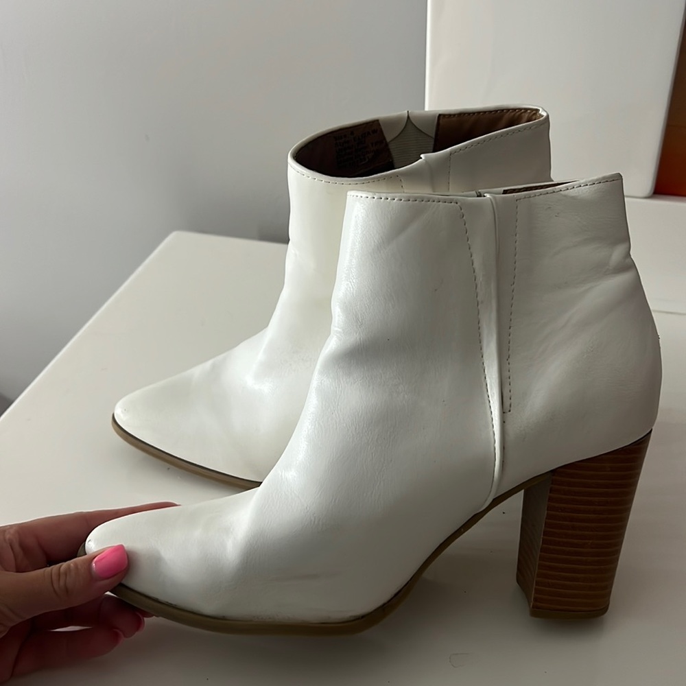 White booties. Need them gone ASAP!